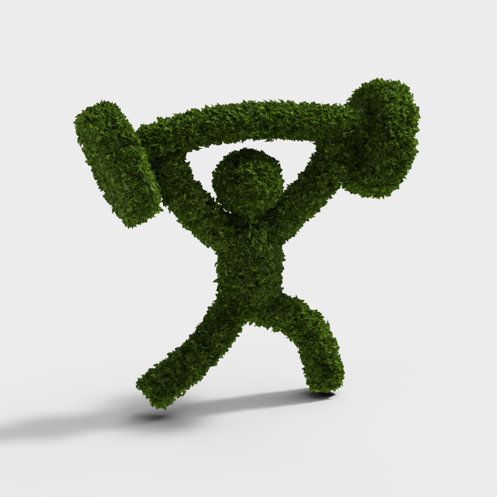 城市绿植雕塑小品3D模型
