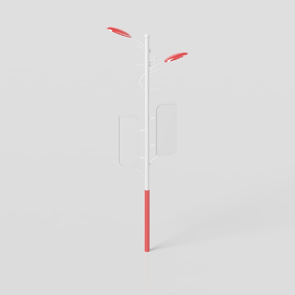 路灯广告道旗3D模型