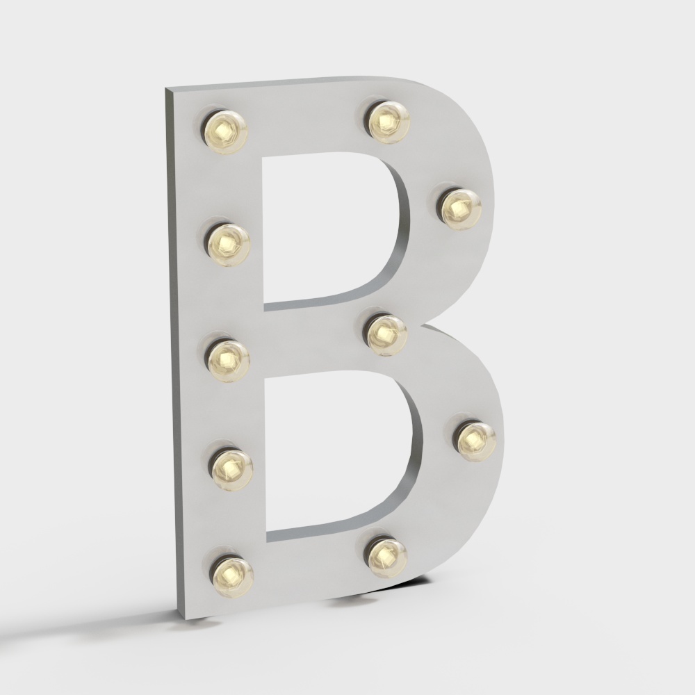 字母灯3D模型