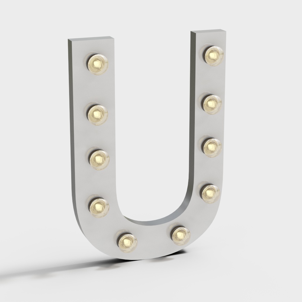 字母灯3D模型