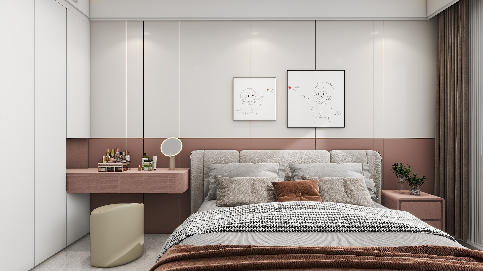 设计师一尘-「奶油、简约」-个性化两居室-宿迁.兰庭书香苑-装修设计方案