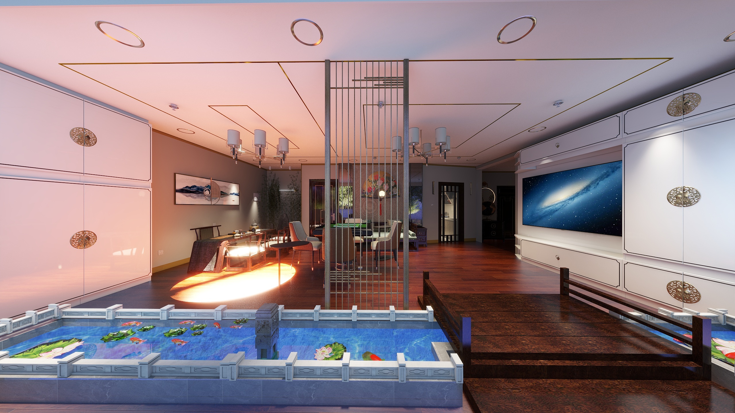 ShiLaoSao-超级蜂巢157㎡2室装修效果图