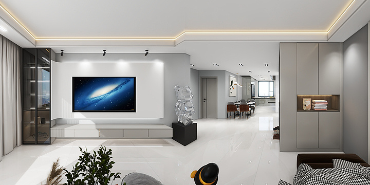 装修设计师刘博-君禧12A.2.401玻璃灯带隔板-装修设计方案