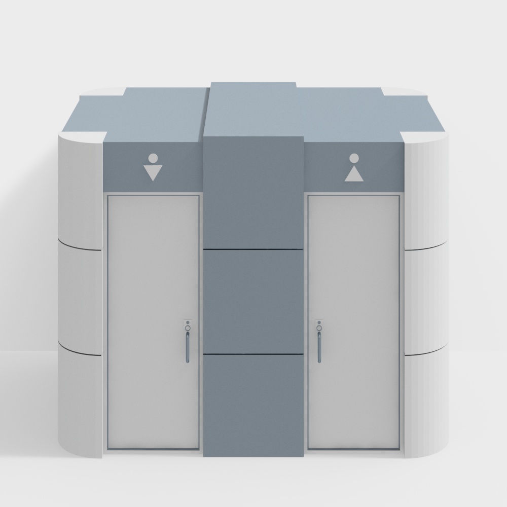 户外可移动公共厕所3D模型