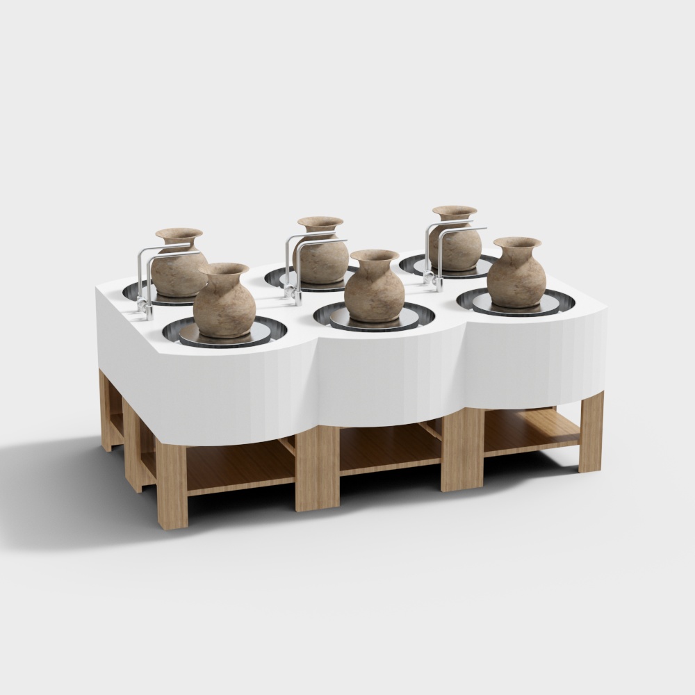 陶艺馆制陶台3D模型