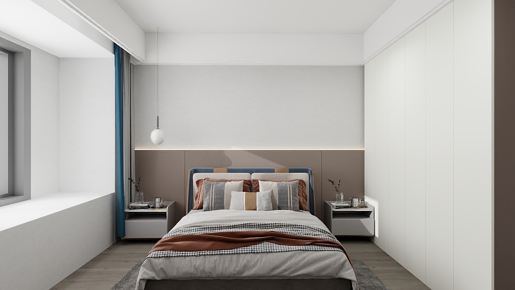 设计师开开-天铂32-706-格栅电视背景落地-装修设计方案