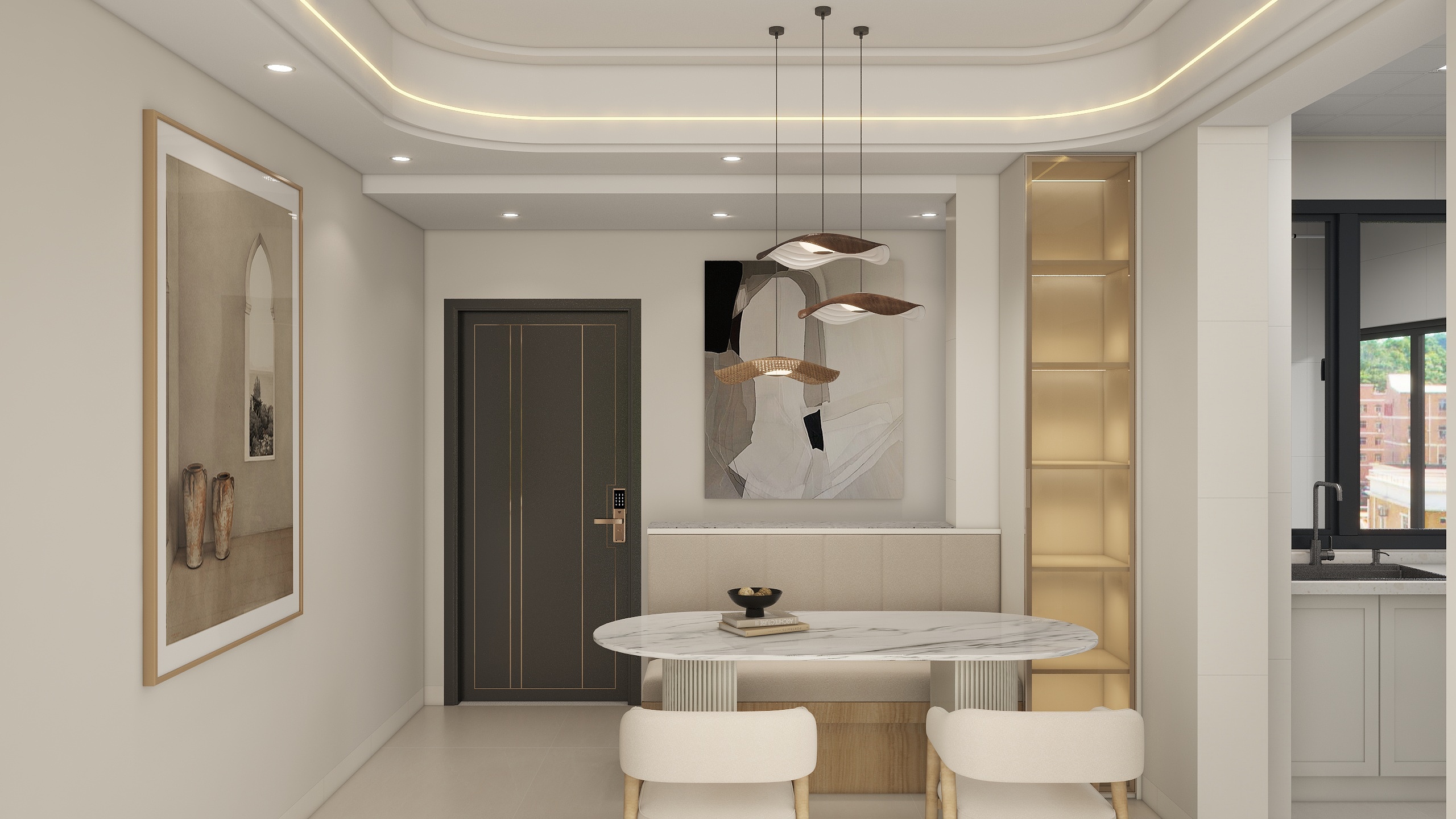 设计小韦-益众·天樾3#205室施工图（二房一厅90㎡）-装修设计方案