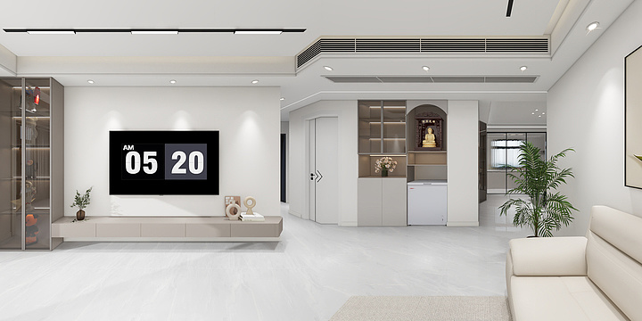 ゛明天的明天-五里福园17#3层西户（现代奶油风）-装修设计方案