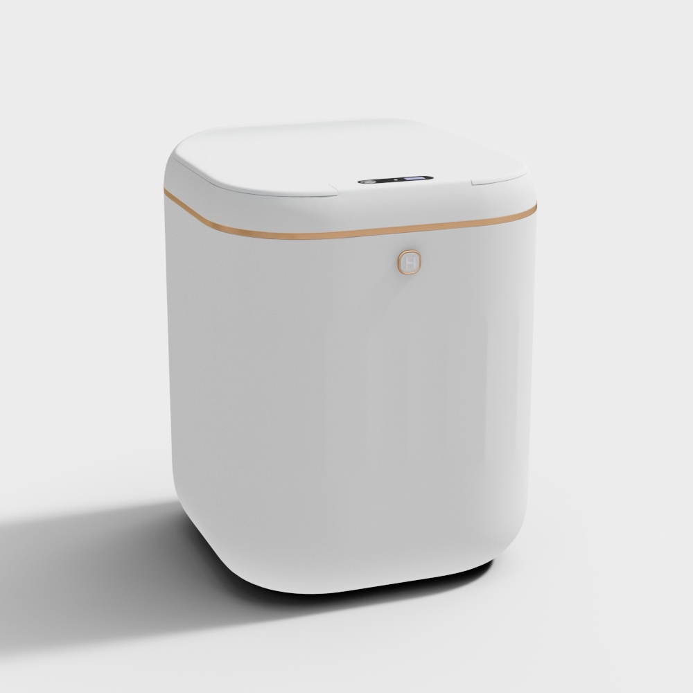 Cubo de basura automático con sensor de movimiento sin contacto, cubo de basura inteligente blanco para baño y cocina