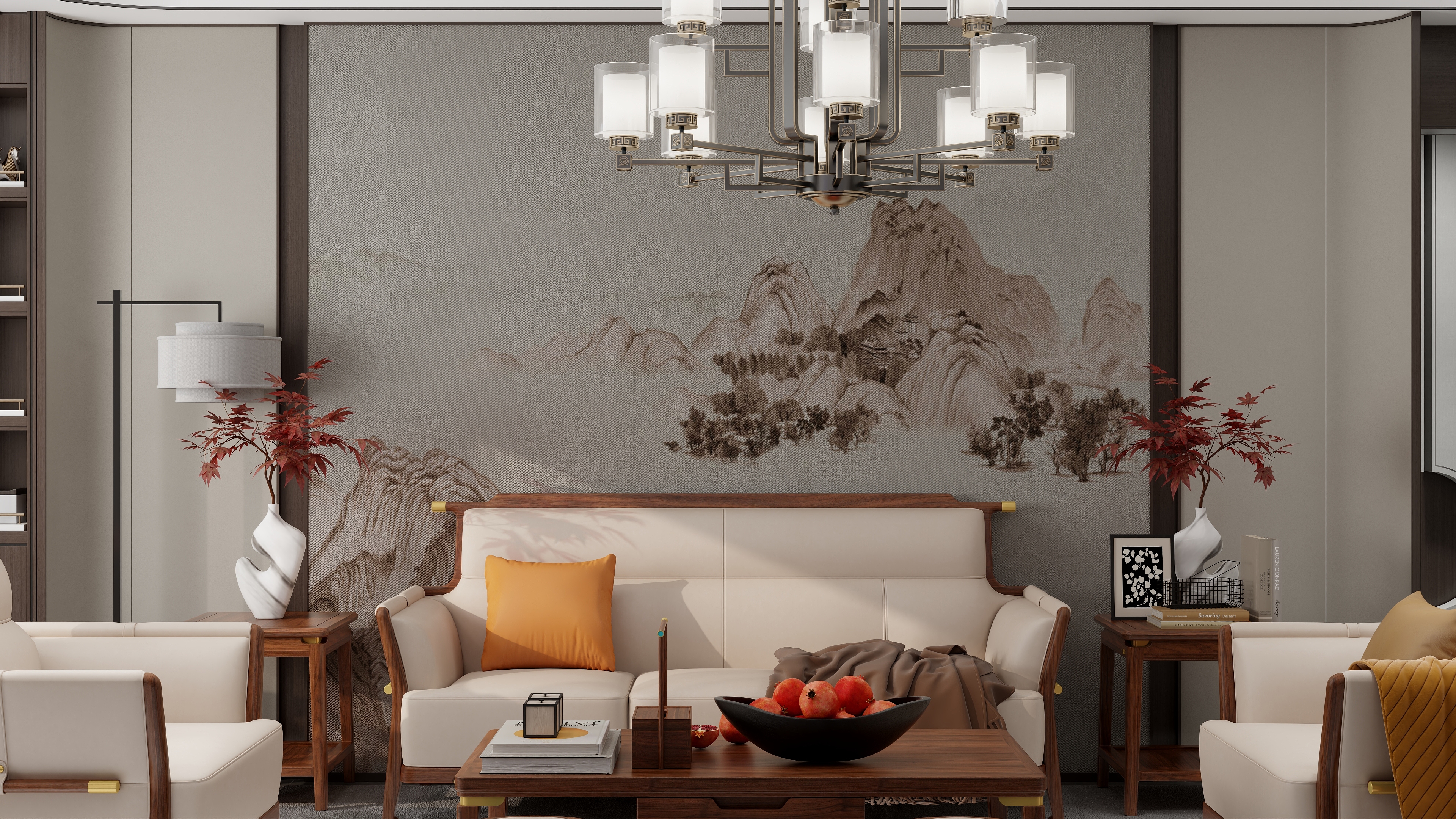 鸿雅装饰全案室内设计-桐木主义家居-古韵-鸿雅室内设计装修效果图