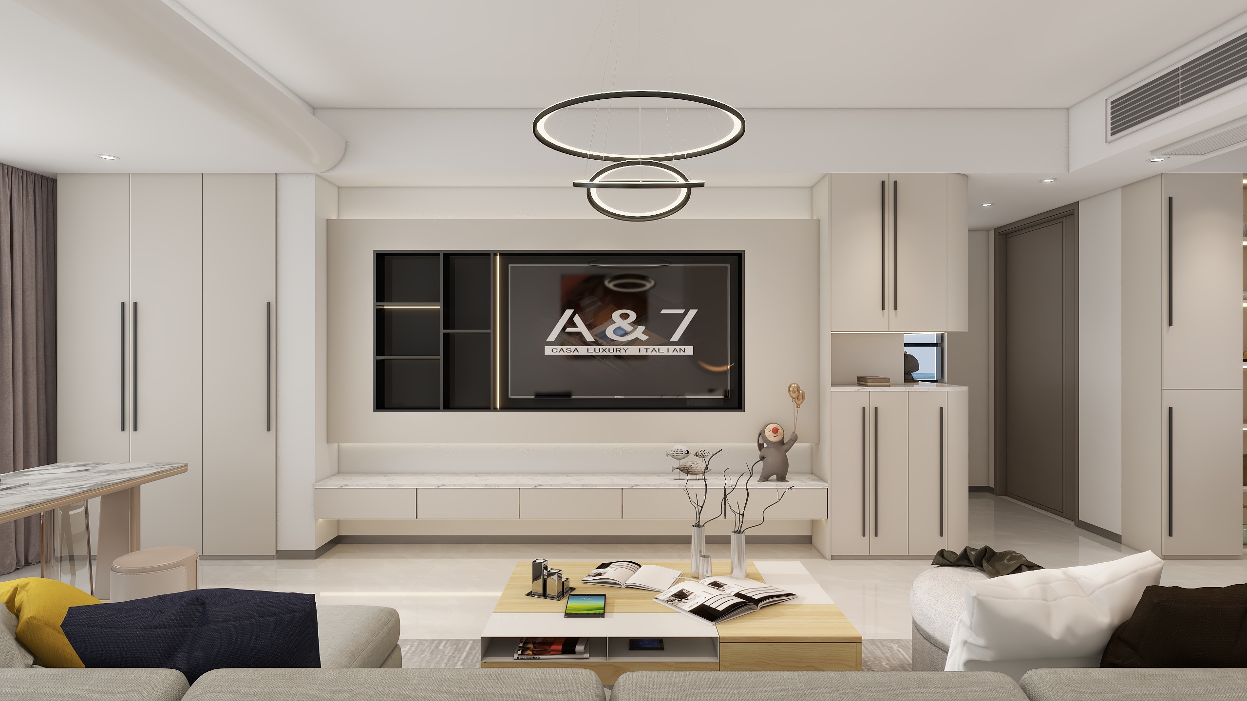 小黄慌了-联泰天璟现代简约113㎡2室装修效果图