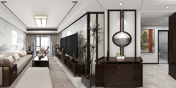 非鱼Designer-奥特莱斯壹号院31#602室效果图一改（本图为03，需镜像-装修设计方案