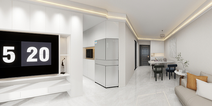 一二空间设计-新城学府9栋2202-装修设计方案