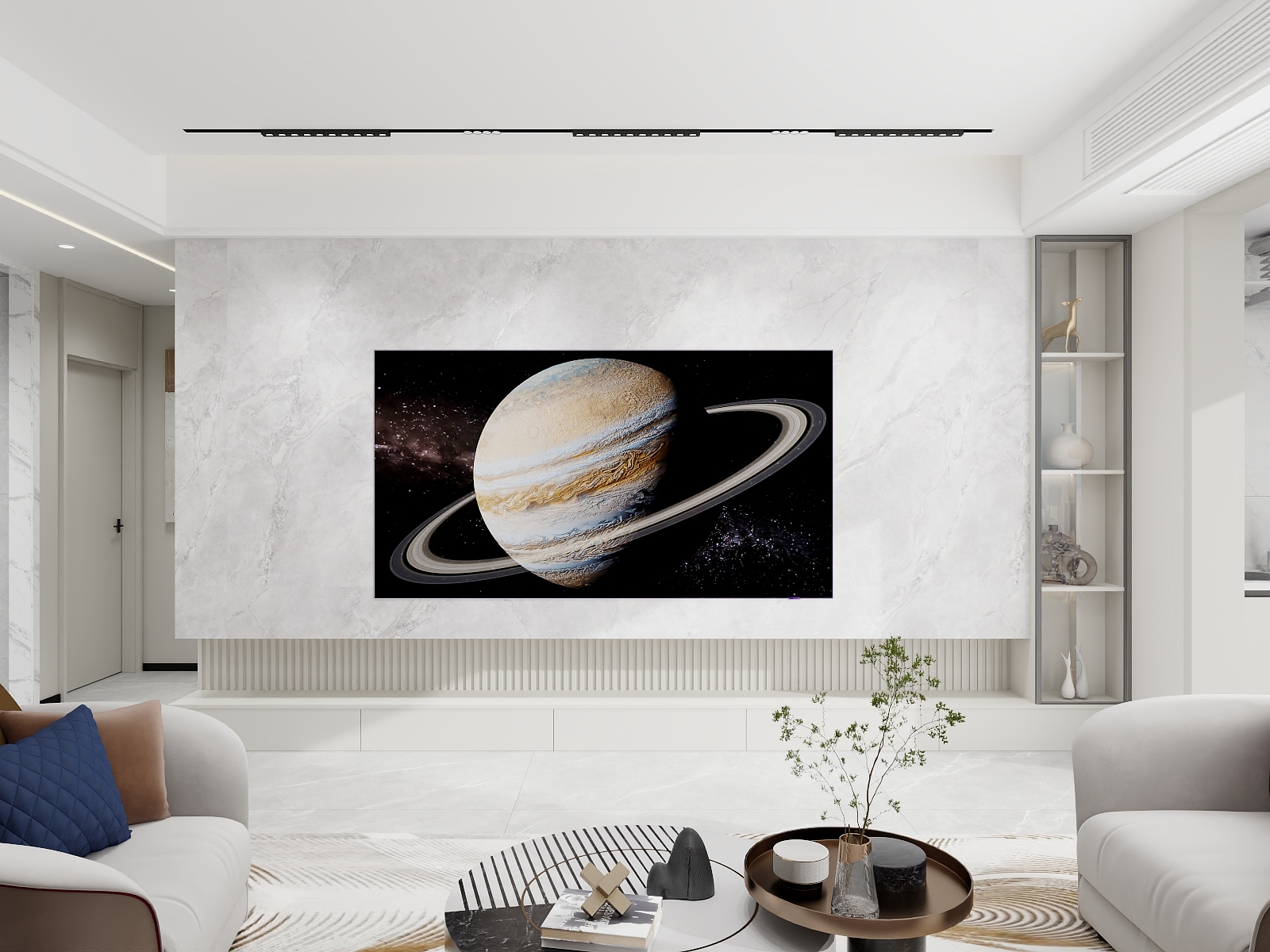 李青越-135方现代风格三居室装修效果图