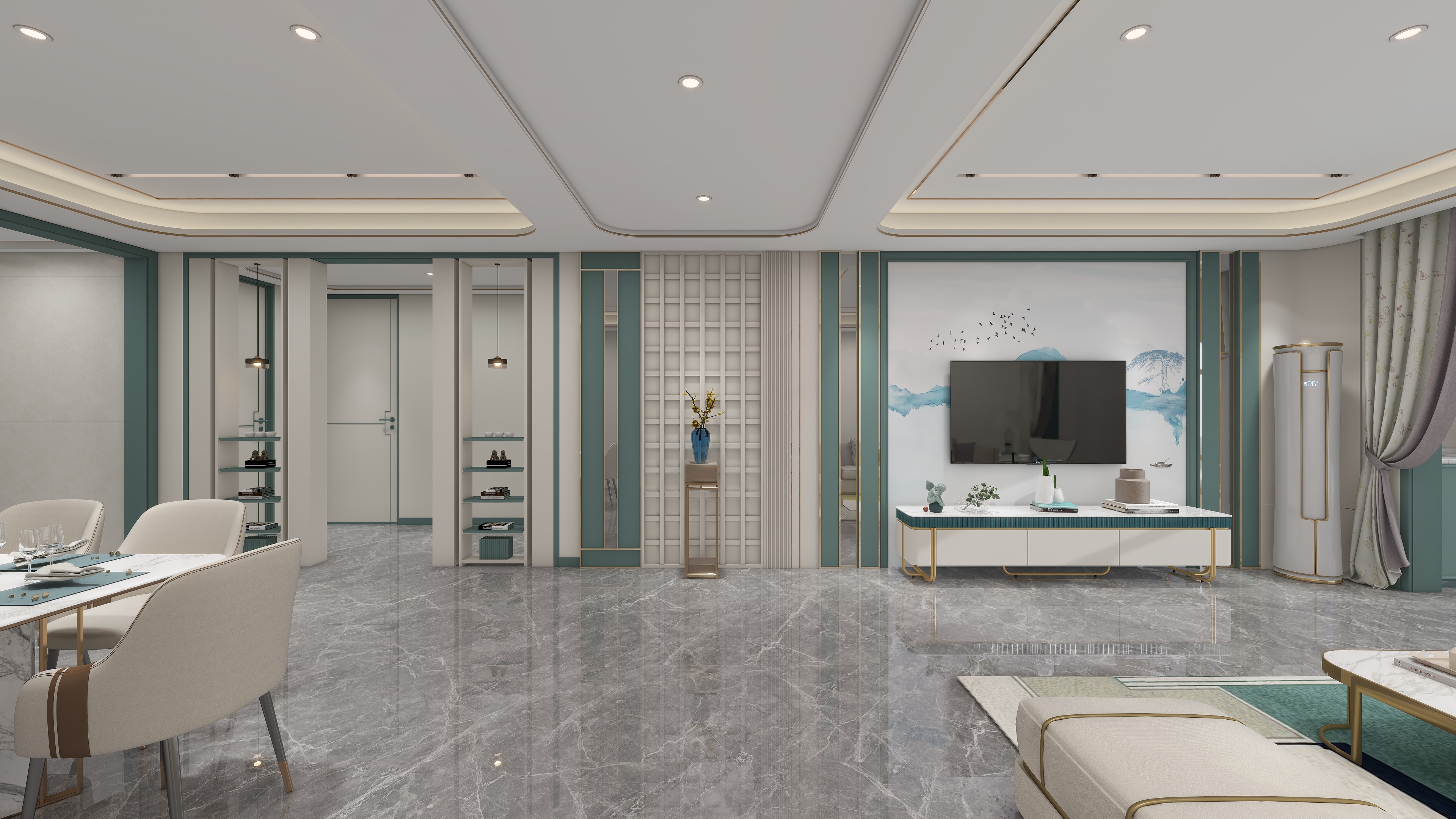 欧阳雪健-现代轻奢-东方典雅装修效果图