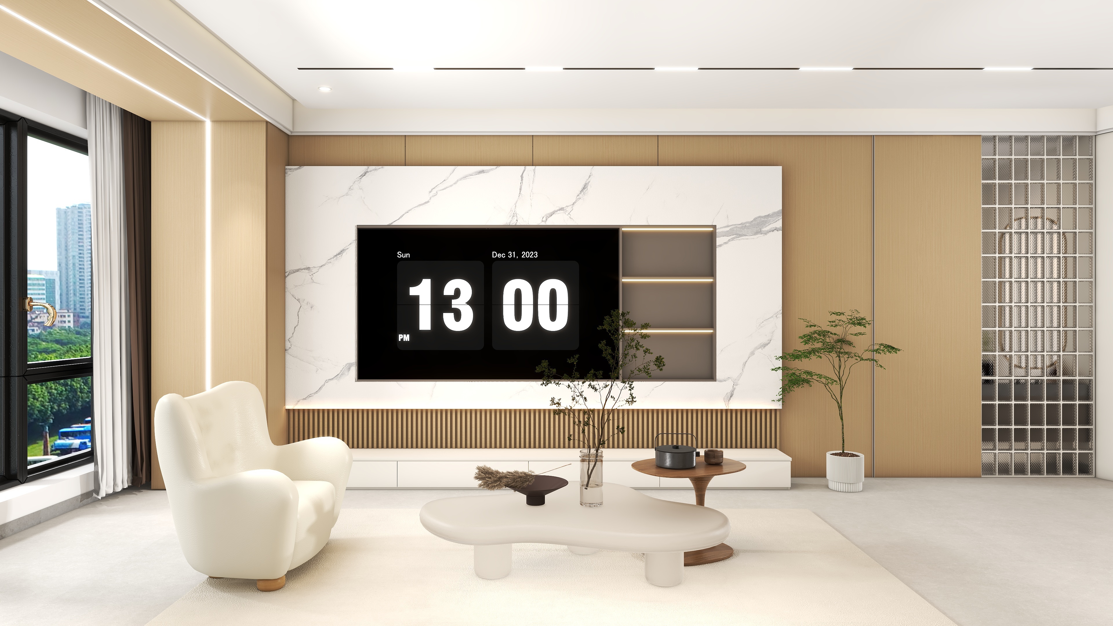 星空设计500一套-原木124㎡3室装修效果图