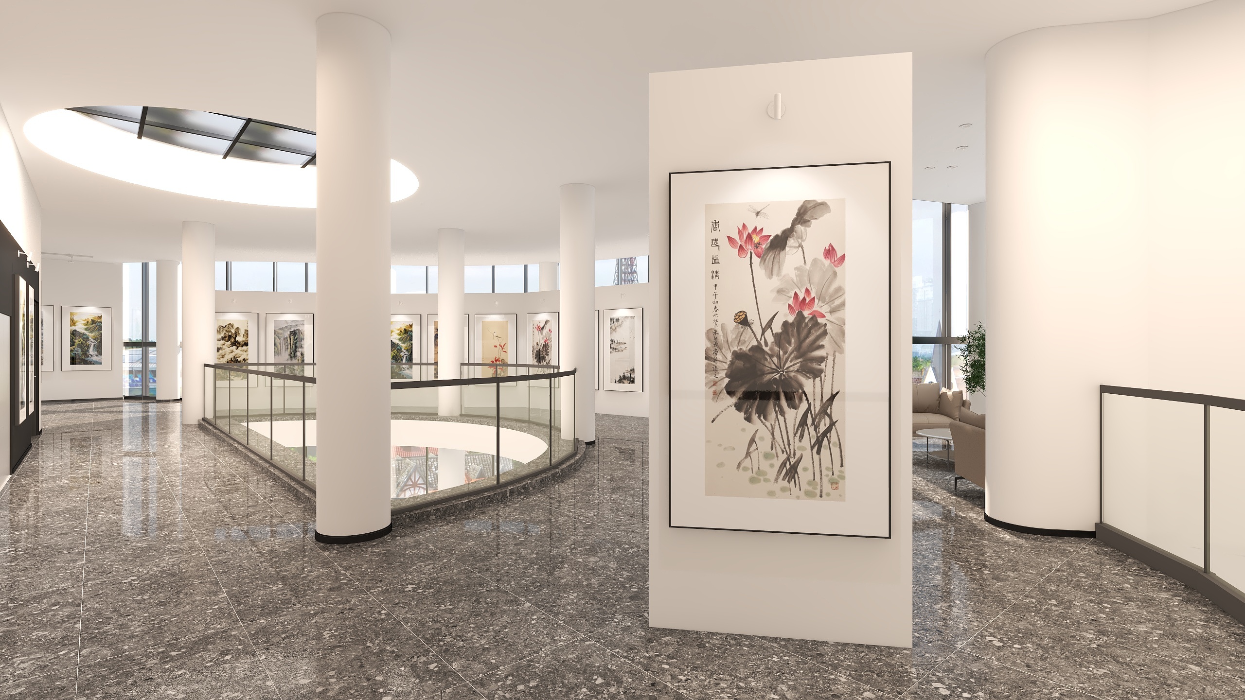 嘉mqfu-公园二楼画展-展厅-装修设计方案