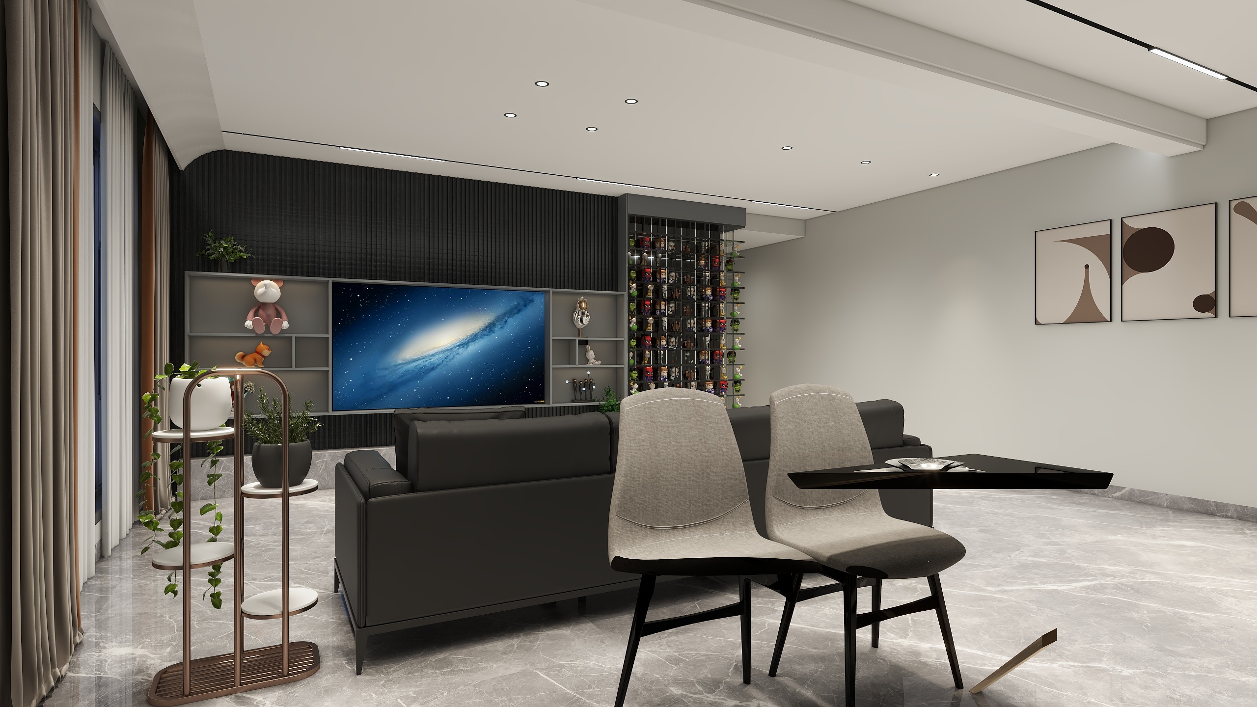 唐锐-黑白灰-纯心-装修设计方案