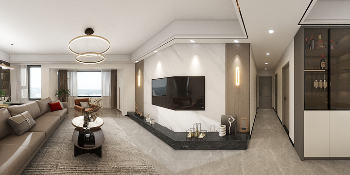 阿祖martin-龙湖·双珑原著G9-1501现代风格整装方案-2-装修设计方案