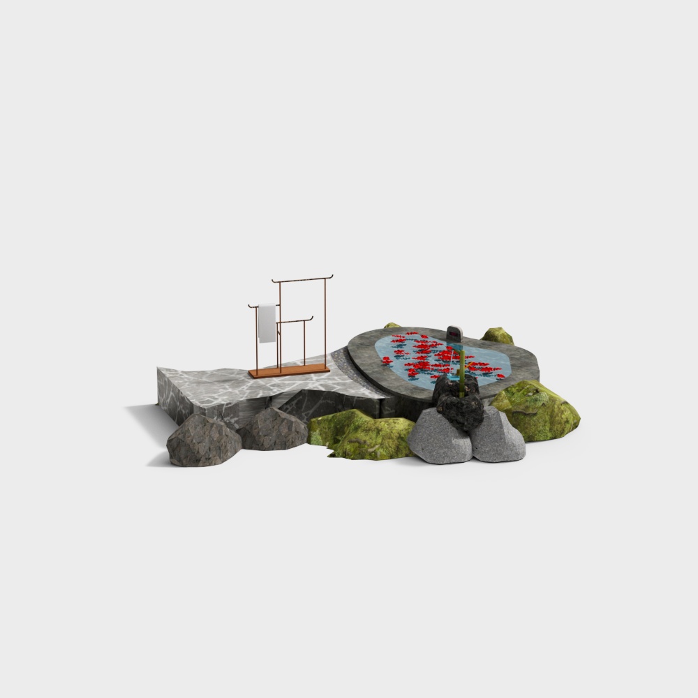 温泉池3D模型