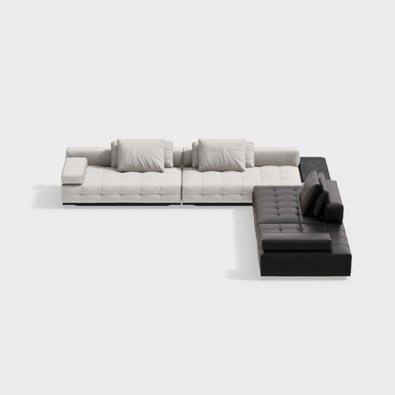 Modern L-shaped corner sofa