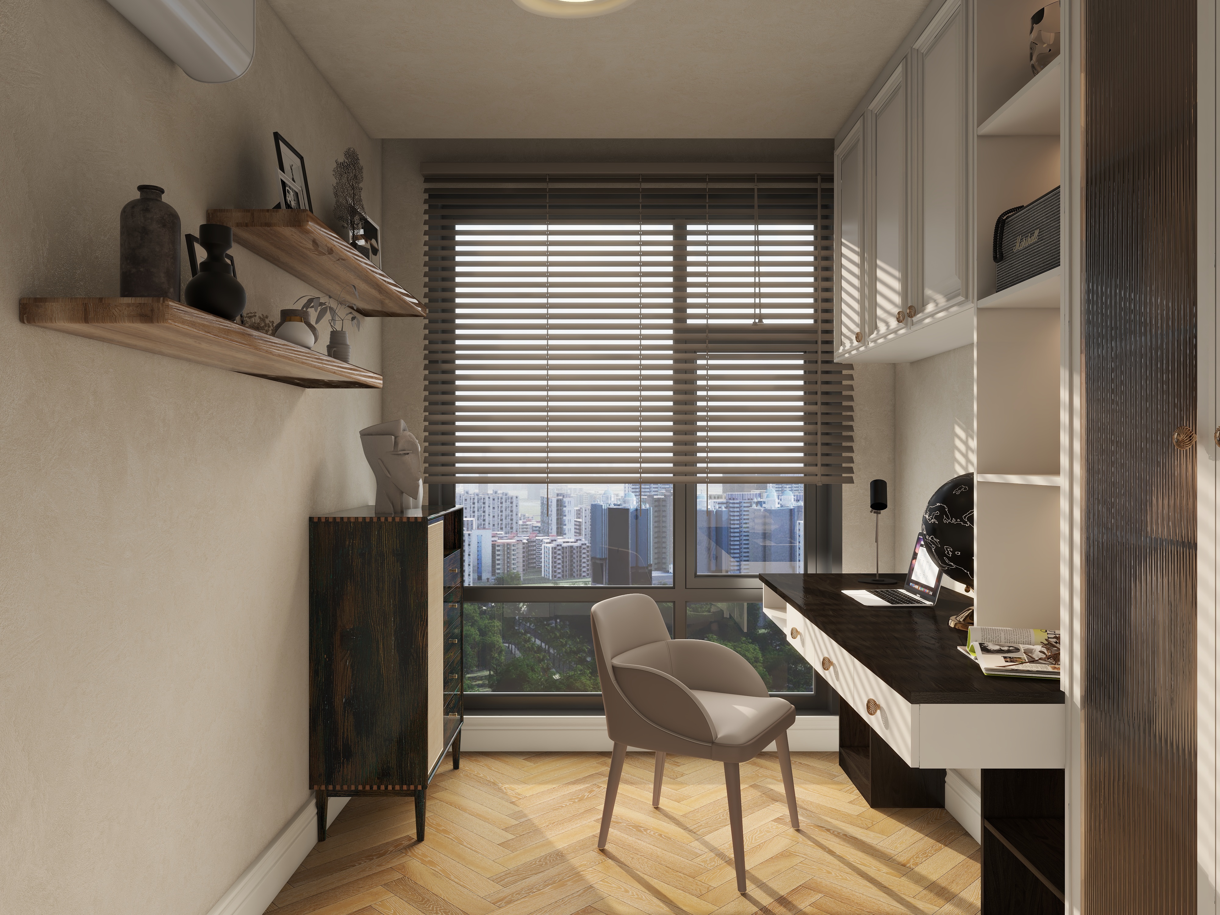 宅亿尚居-万科公园五号213㎡5室装修效果图