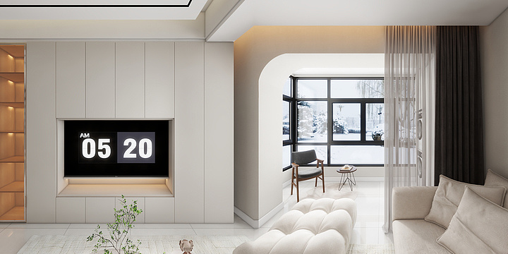 鹿FzSG-客餐厅-装修设计方案