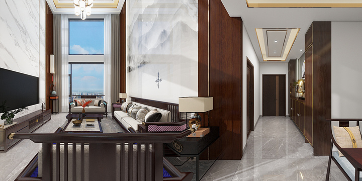 璞设计18084391836-珑庭-新中式复式楼-装修设计方案