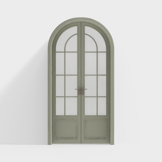 French white arched double doors
