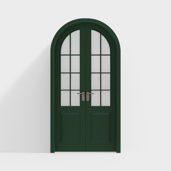 French green arched double doors
