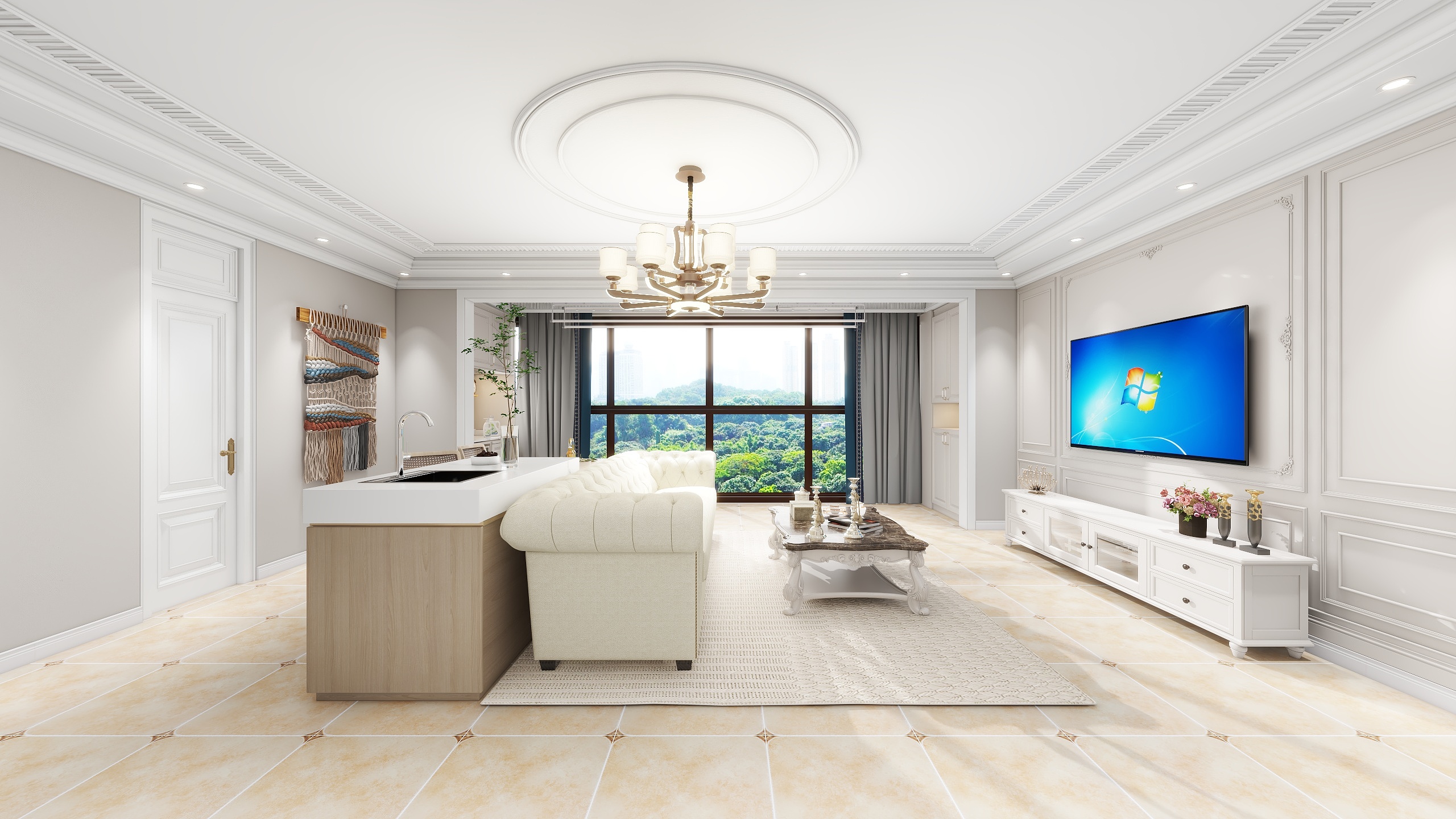 设计师台台-简美125㎡三室装修效果图