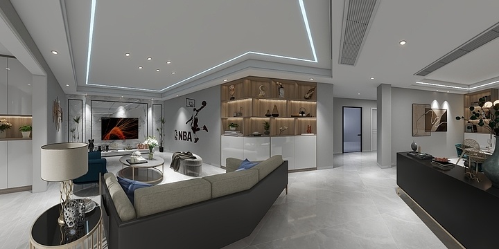 全屋整体定制设计-观湖三期客厅-装修设计方案