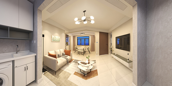 天力小子-美丽景湾90平-2卧室-装修设计方案