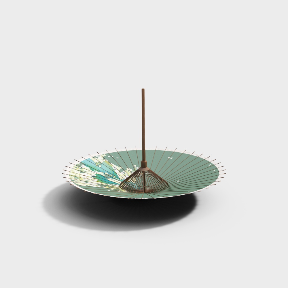 油纸伞3D模型