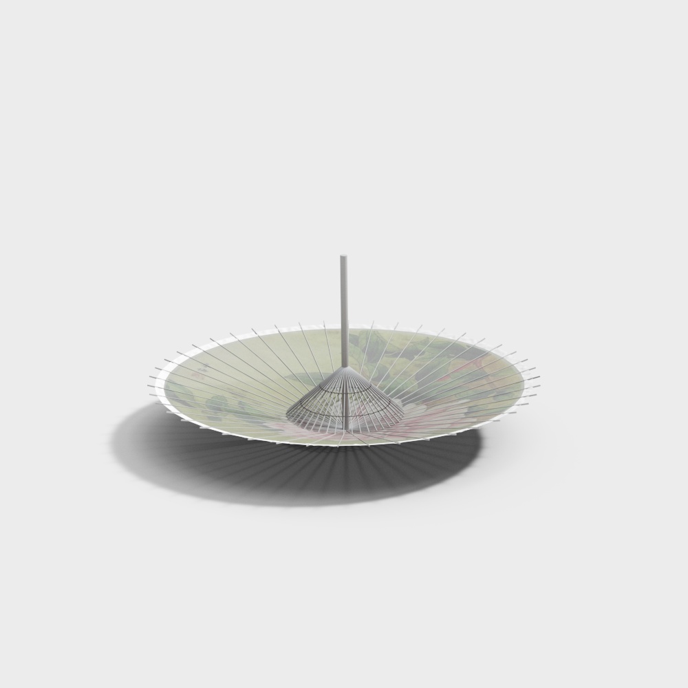 油纸伞3D模型