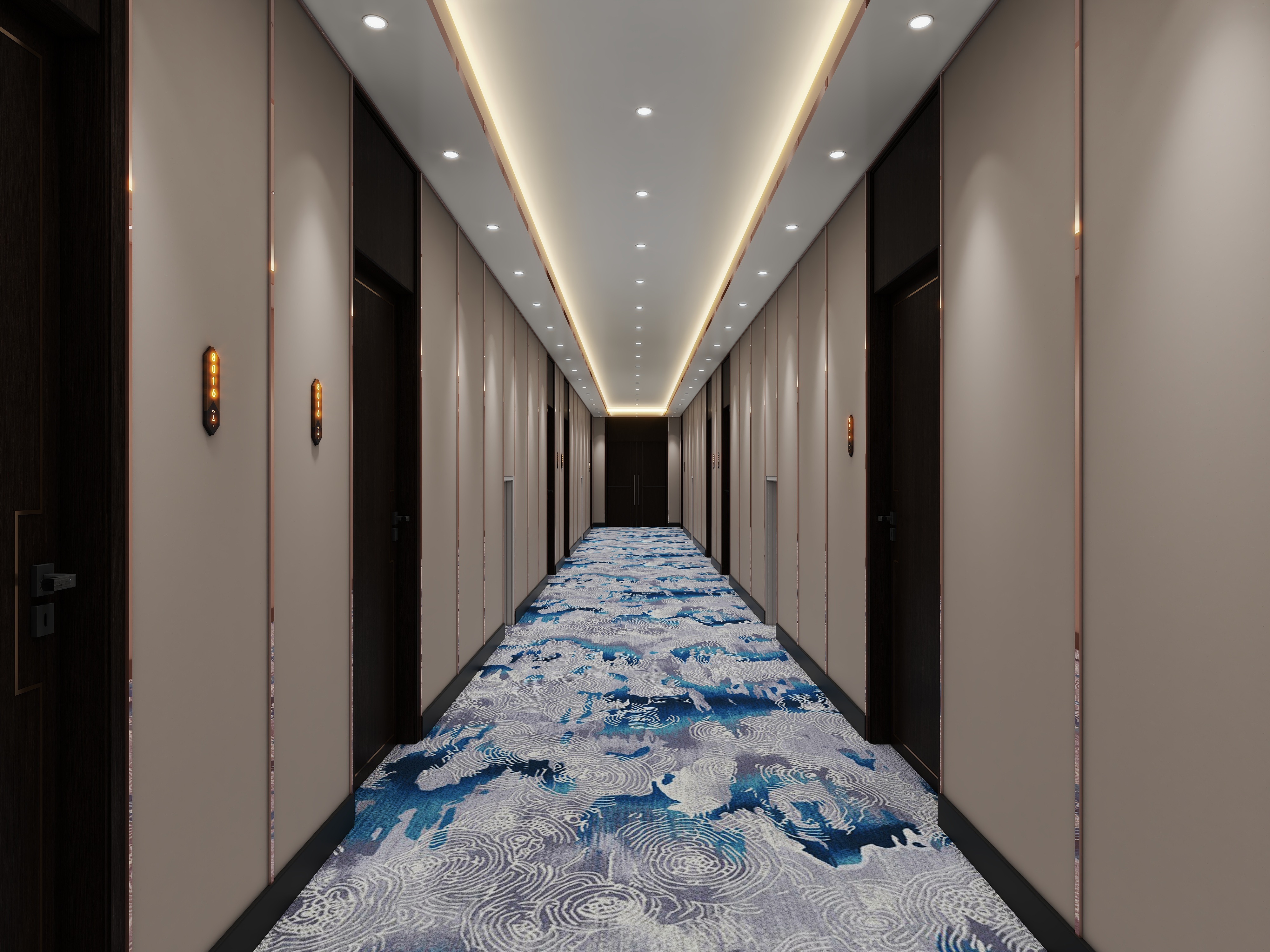 金钻全案设计-皇嘉酒店四楼-装修设计方案