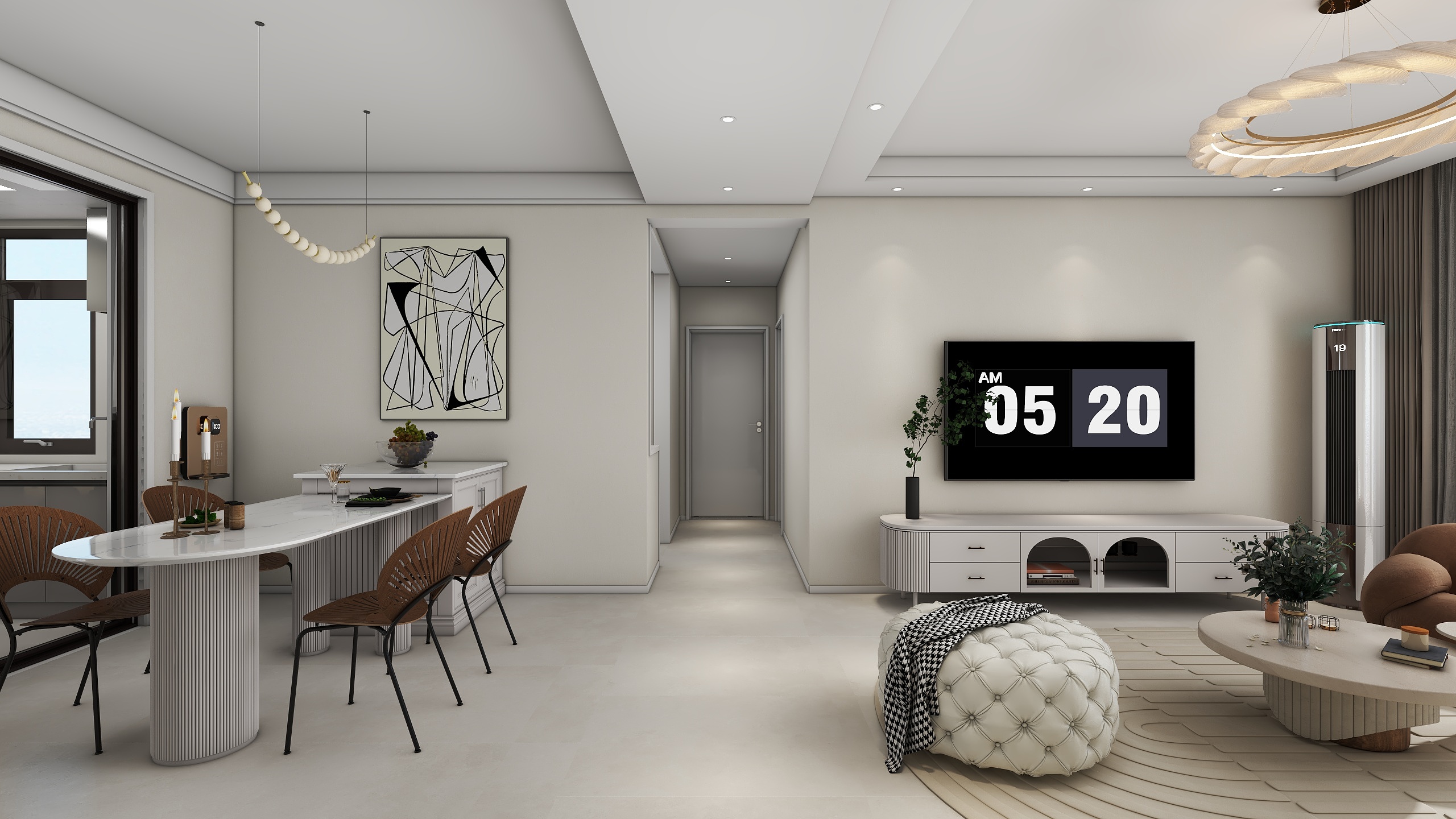 翰方设计2号-滑县美好生活家园108㎡3室装修效果图