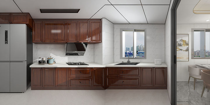 鹰牌瓷砖-效果图-单身公寓-装修设计方案