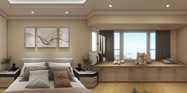 兰伦勇-天一观山阅127㎡3室-装修设计方案