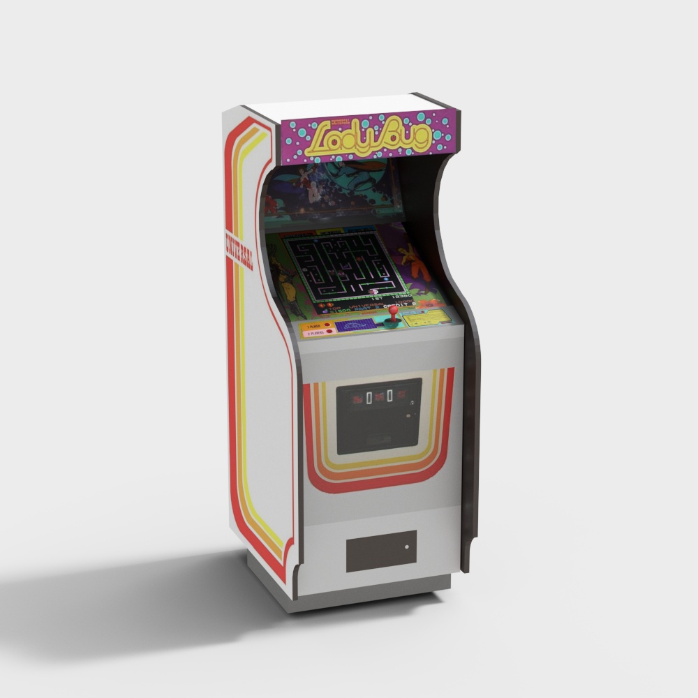 电玩城格斗游戏机3D模型