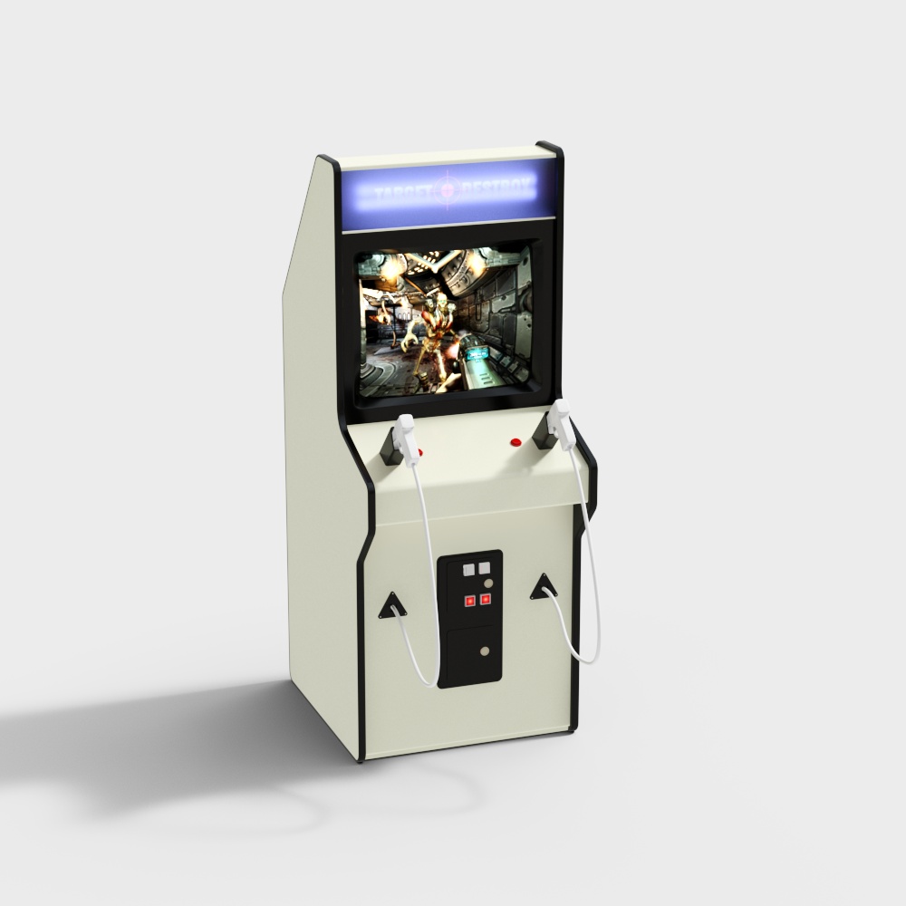电玩城格斗游戏机3D模型