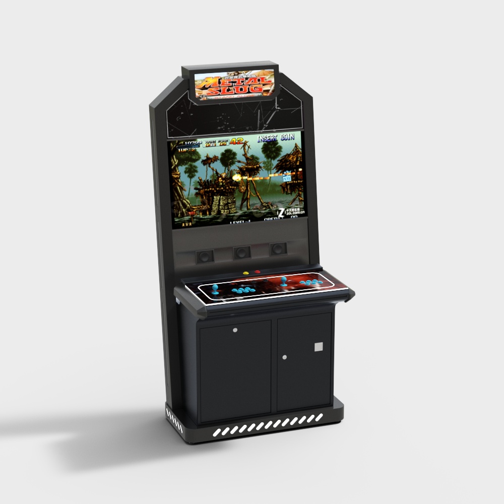 电玩城格斗游戏机3D模型