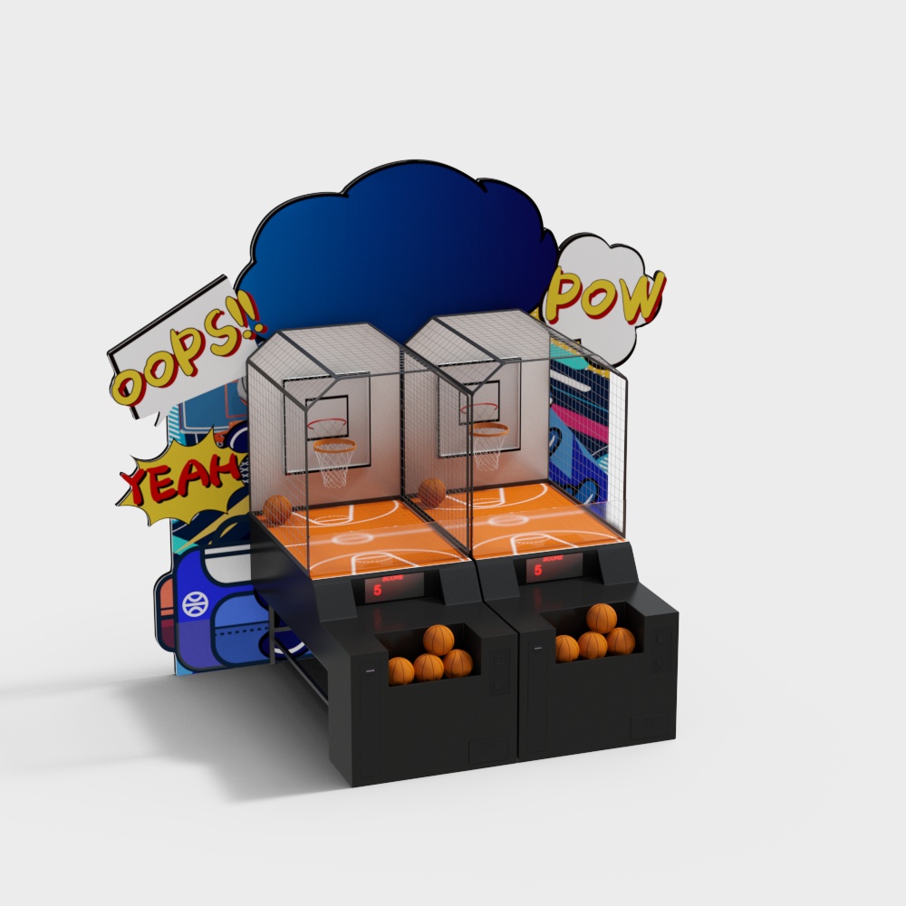 电玩城篮球机3D模型