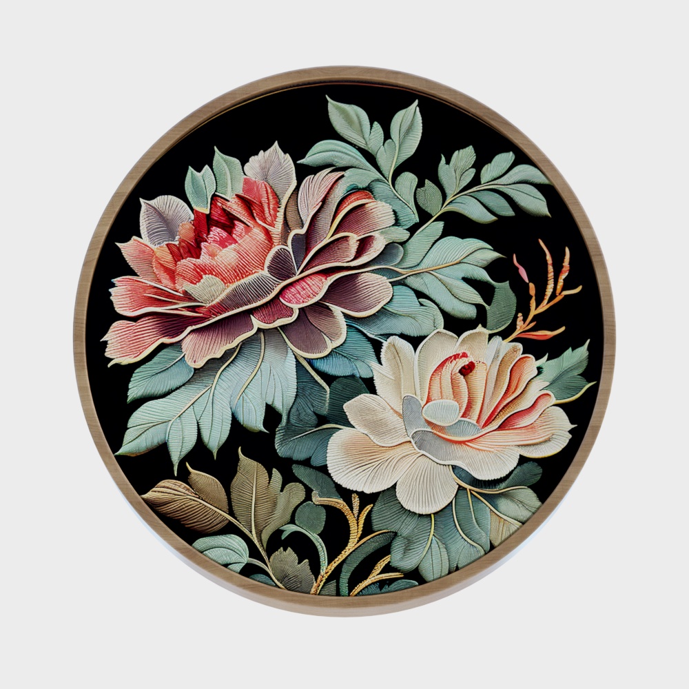 花朵刺绣3D模型