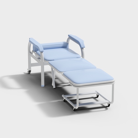 Hospital accompanying bed and chair