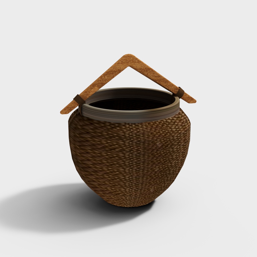 竹筐3D模型