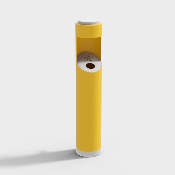 Smoking room wall-mounted yellow smoke extinguishing column