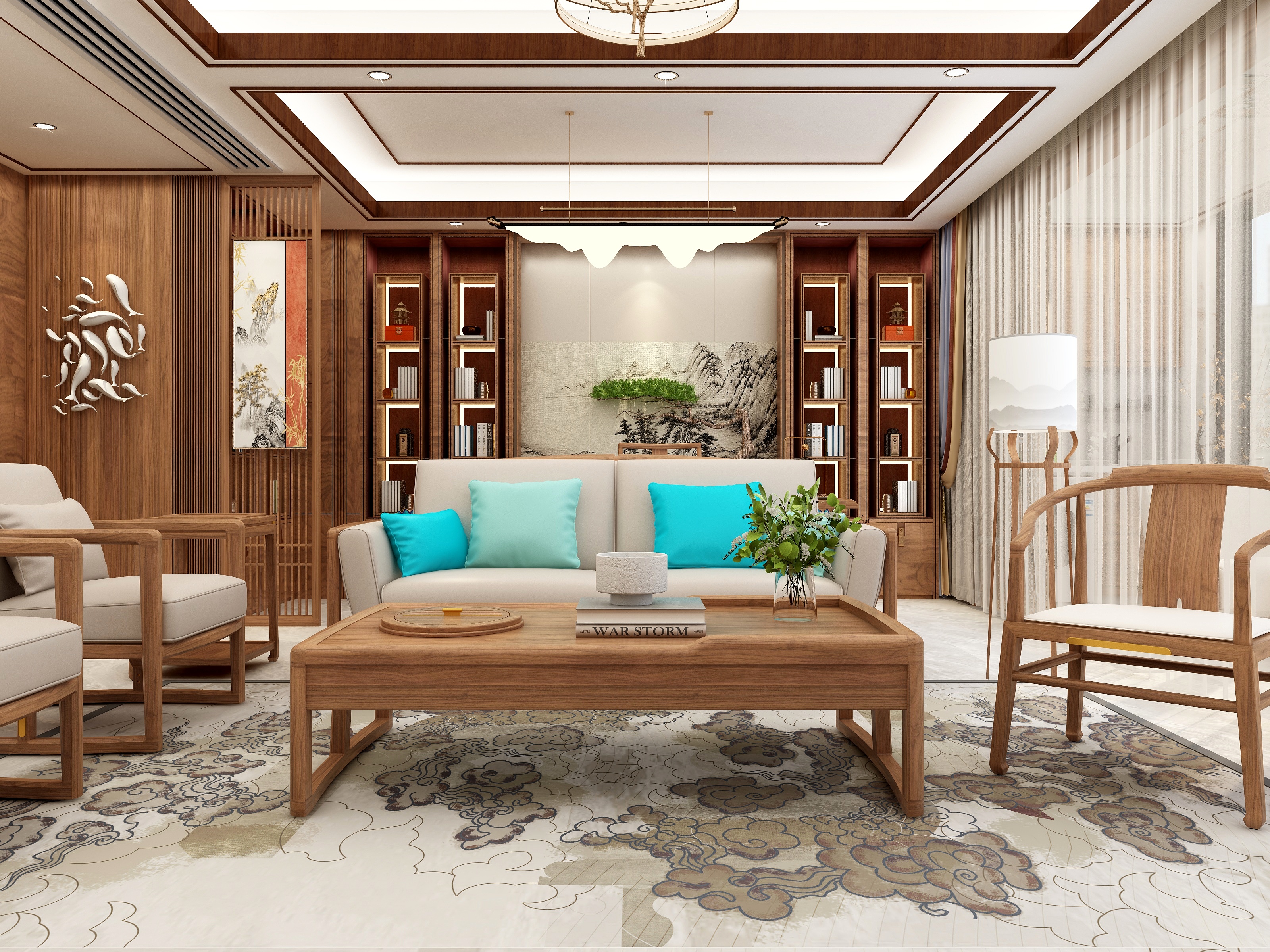 张旭-铜木主义家具+《寂静新中》+张旭装修效果图