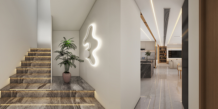 傅亮-244平别墅现代轻奢全案设计-装修设计方案