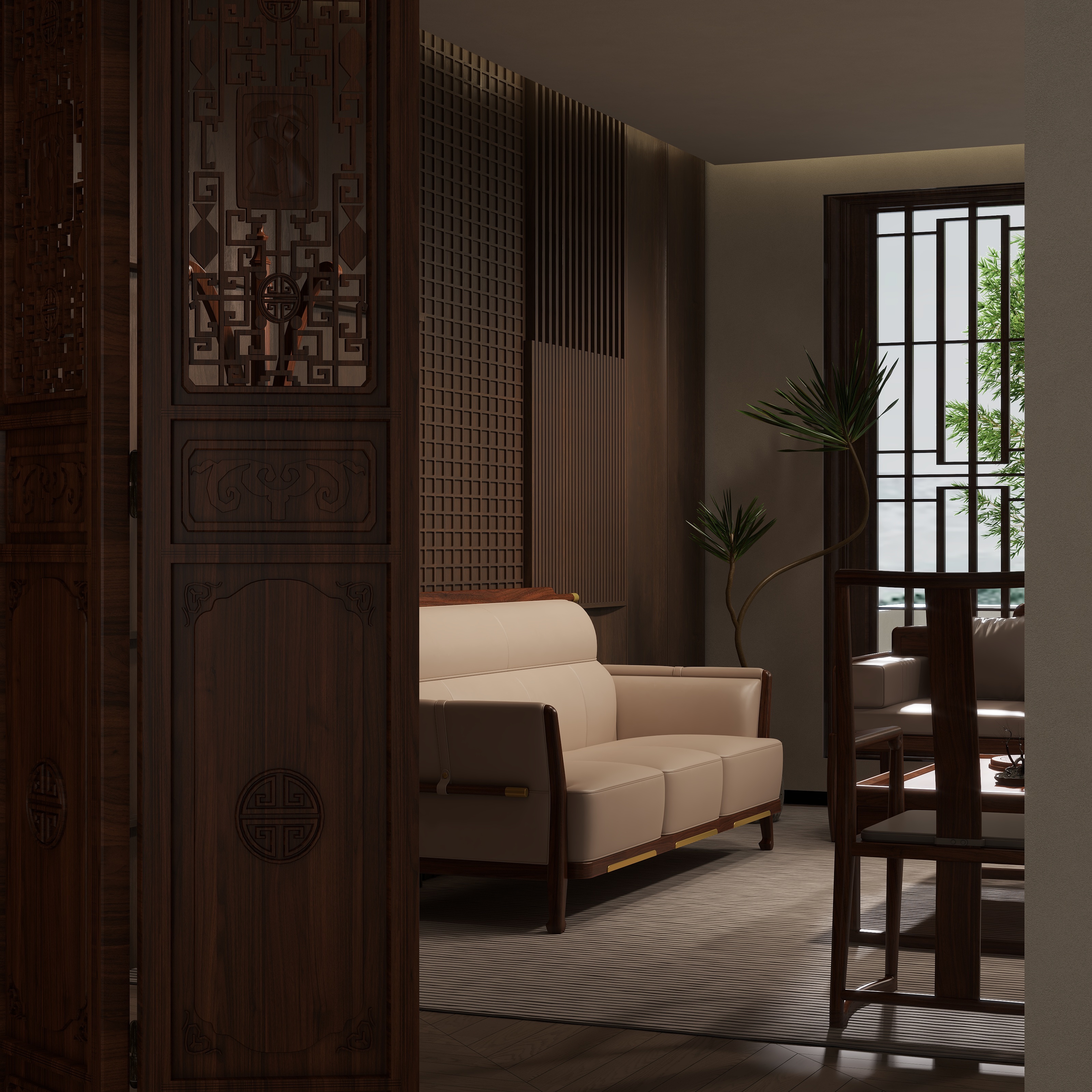 王某某y-铜木主义家具+禅意中式+王某某-装修设计方案